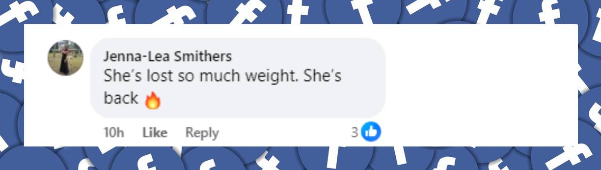 User comment about Adriana Lima at the Victoria's Secret Fashion Show, dated October 15, 2024 | Source: Facebook/E! News