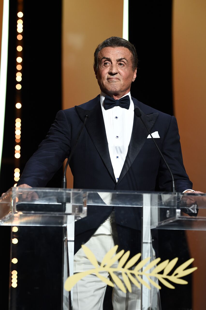 Sylvester Stallone presents the Grand Prix Award at the Closing Ceremony. | Source: Getty Images