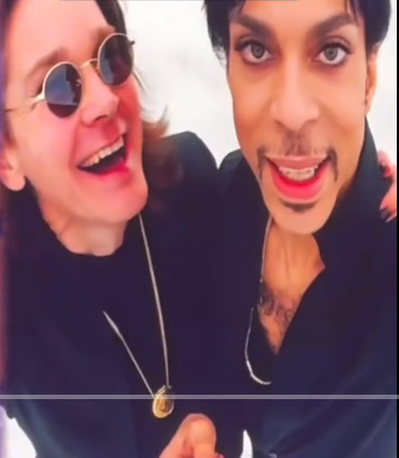 A generated AI image of Ozzy Osbourne and Prince from a video posted on August 4, 2025 | Source: TikTok/@metroentertainment