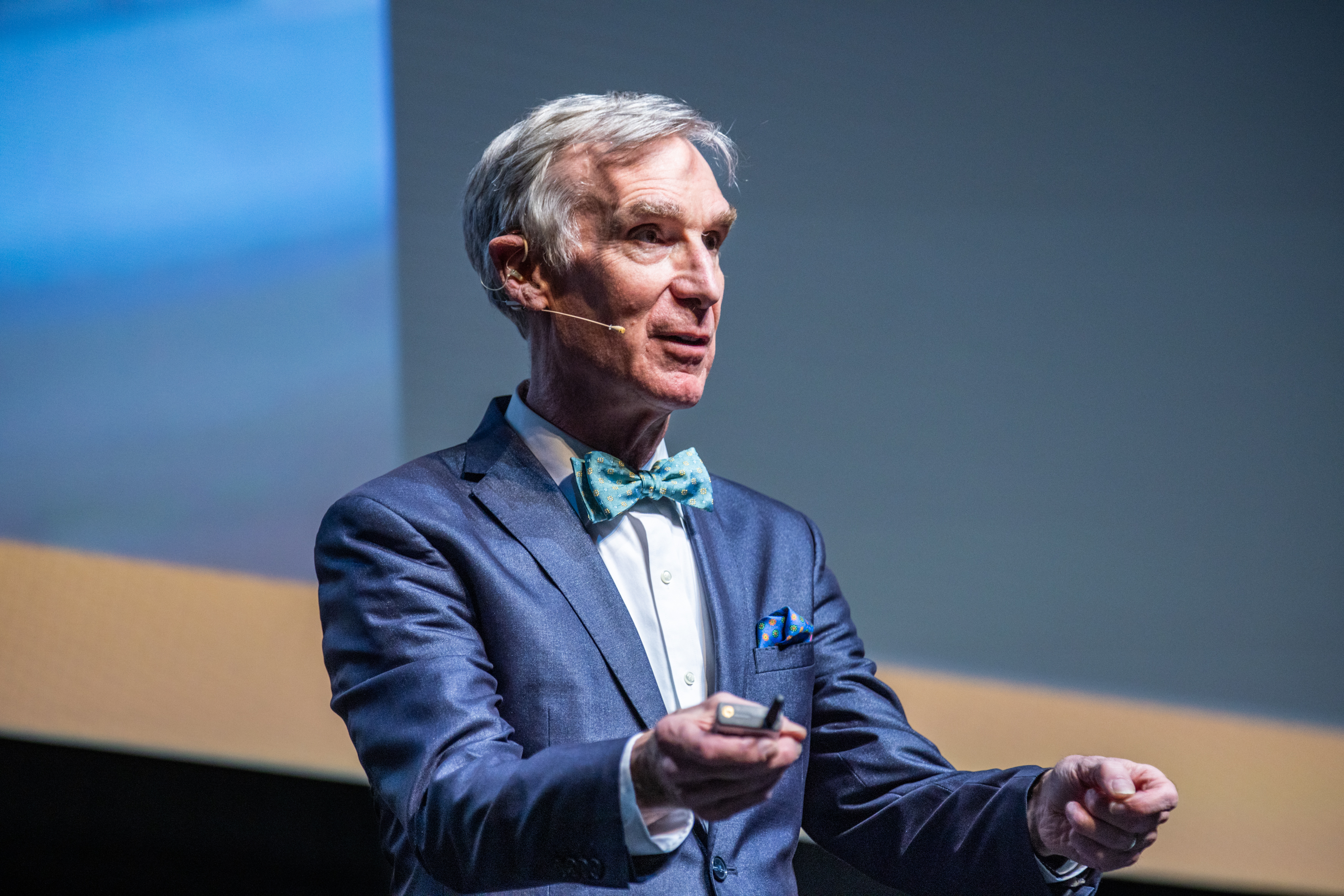 Bill Nye speaks onstage during The End is Nye: An Evening with Bill Nye the Science Guy! at Meridian Hall on March 29, 2023, in Toronto, Ontario | Source: Getty Images