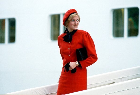 Princess Diana Aboard The New P & O Cruise Liner "royal Princess", Named In Honour Of Her, After Giving The Ship Its Name At A Formal Naming Ceremony. | Photo: Getty Images