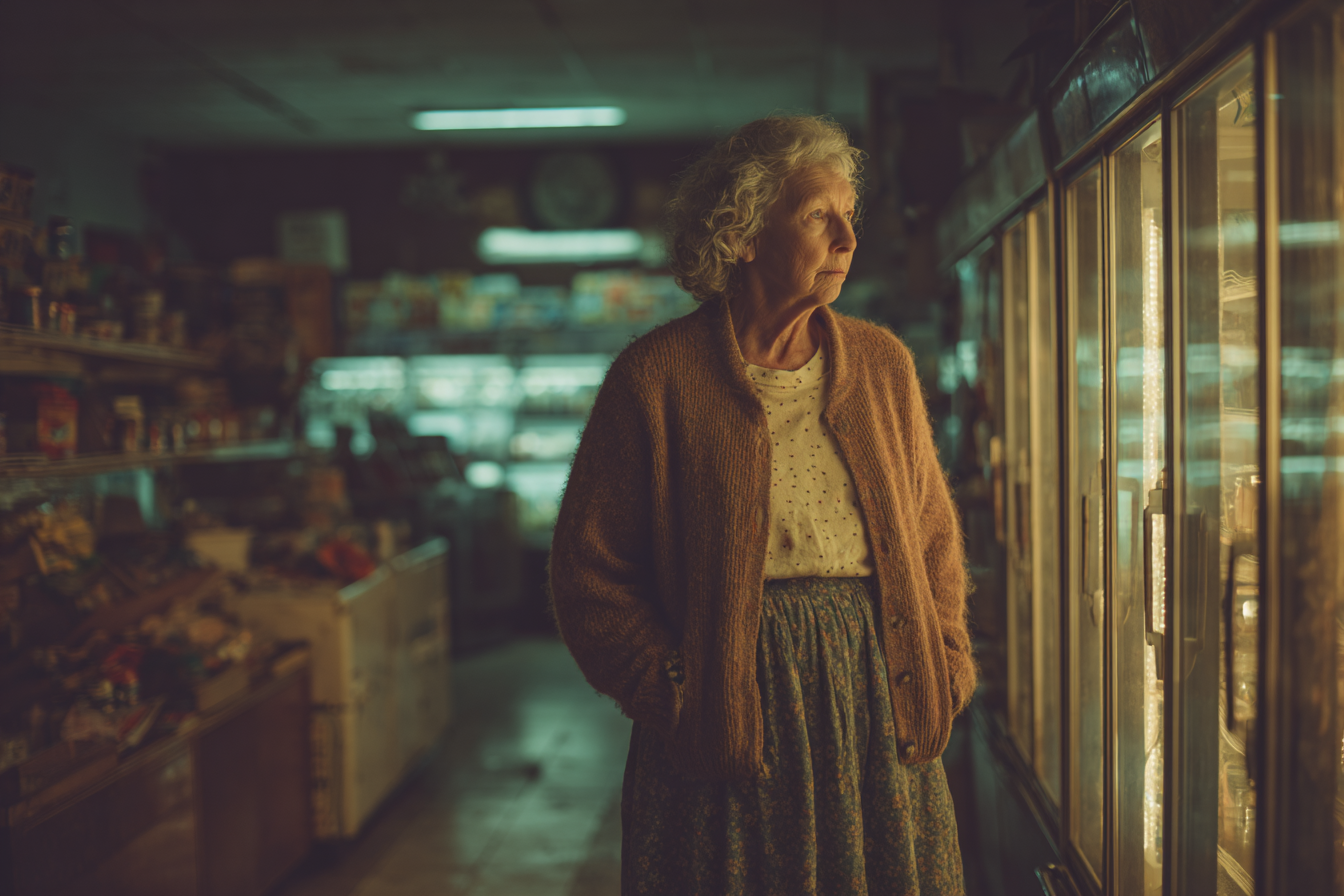 An older woman in a store | Source: Midjourney
