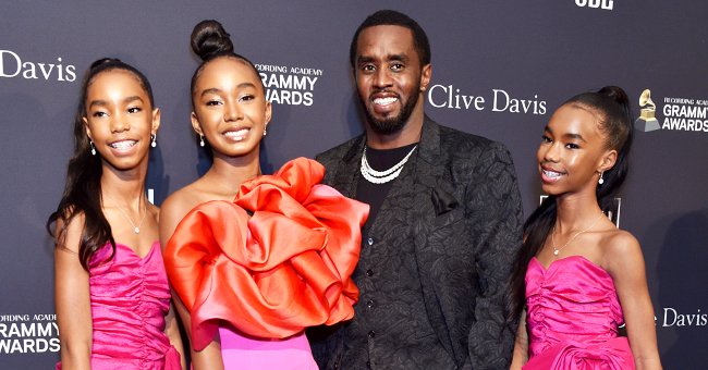 Sean Combs and his daughters D'Lila Star, Chance, Jessie James at the Pre-GRAMMY Gala at The Beverly Hilton Hotel on January 25, 2020 | Photo: Getty Images