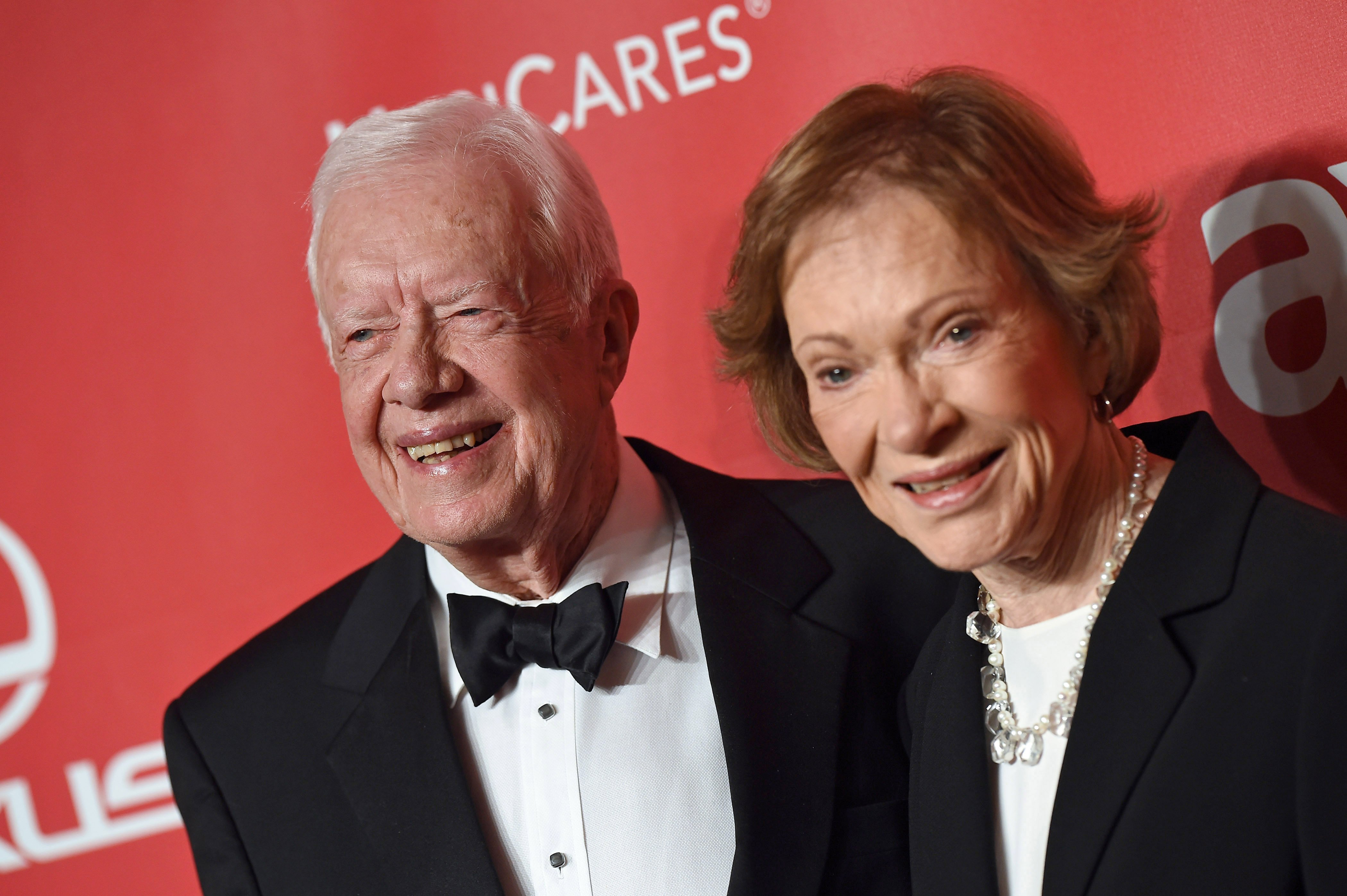 Former President Jimmy Carter and wife Rosalynn Carter on February 6, 2015 in Los Angeles, California. | Source: Getty Images