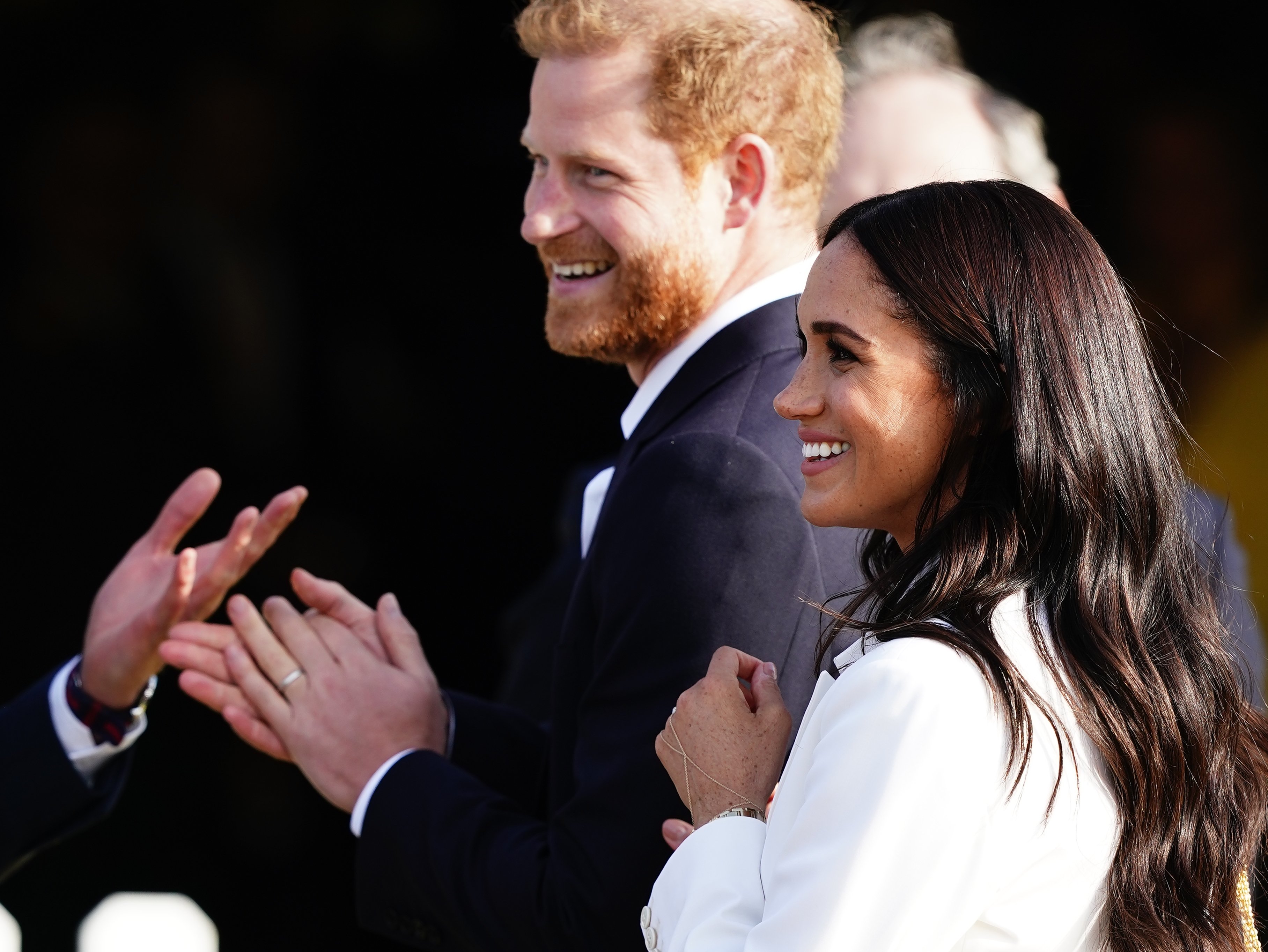 The Duke and Duchess of Sussex at a reception, hosted by the City of The Hague and the Dutch Ministry of Defence, celebrating the forthcoming Invictus Games, at Nations Home, Invictus Games Park (Zuiderpark), in The Hague. | Source: Getty Images