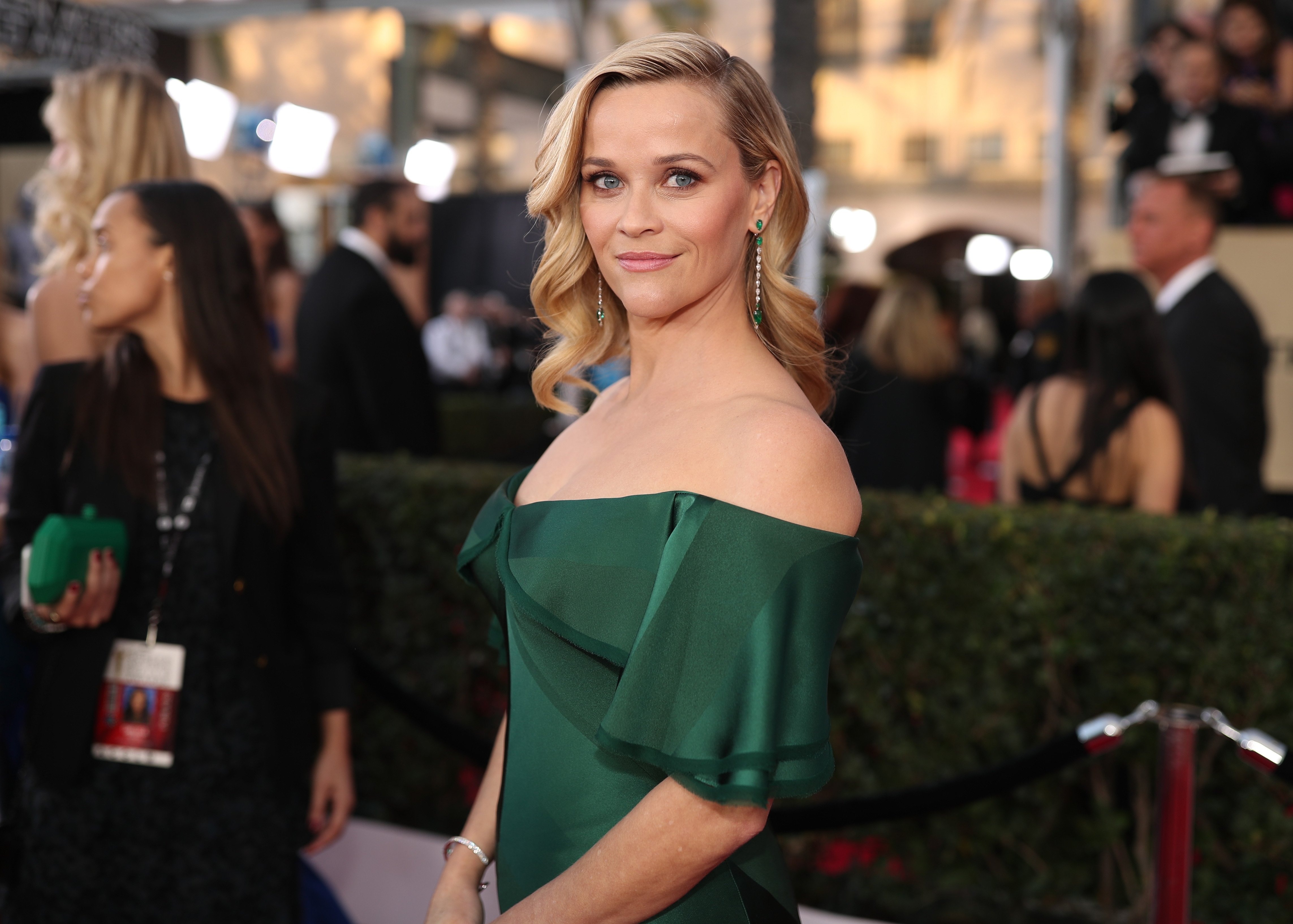 Reese Witherspoon nimmt am 21. Januar 2018 in Los Angeles, Kalifornien, an den 24. jährlichen Screen Actors Guild Awards im Shrine Auditorium teil. | Quelle: Getty Images