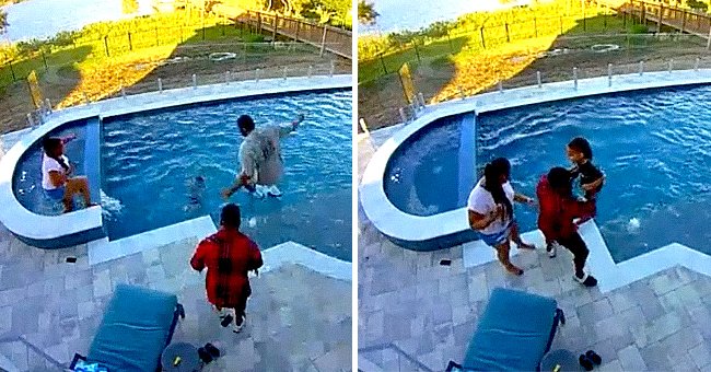 The moment Andre Drummond saved his toddler son that fell into a pool | Photo: Twitter/ AndreDrummond