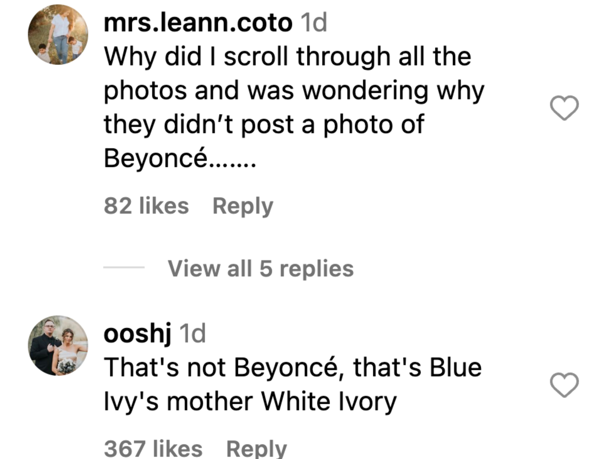 User comments regarding Beyonce's recent appearance dating November 2023 | Source: Instagram.com/people