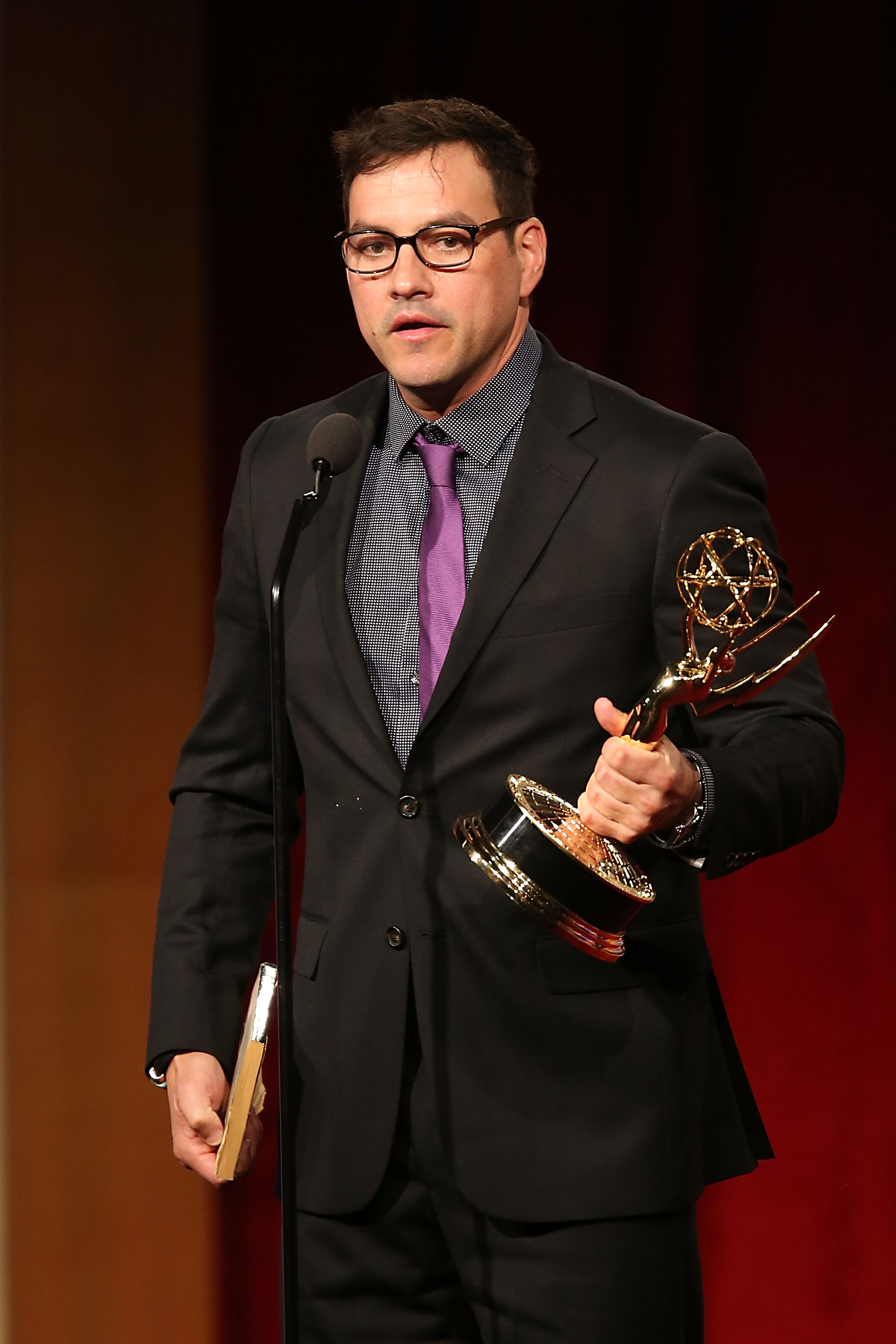 Tyler Christopher speaks onstage at the Daytime Emmy Awards in Los Angeles, California on May 1, 2016 | Source: Getty Images