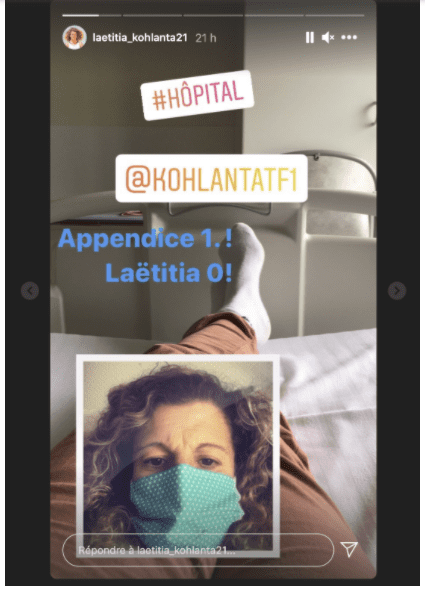 Capture d'écaran de la Story de Laetitia. | Photo : Instagram/laetitia_kohlanta21/
