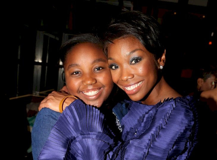  Sy'rai Iman Smith and mother Brandy Norwood pose at the Opening Night After Party for Brandy's debut in "Chicago" on Broadway at David Burke fabrick on April 30, 2015, in New York City. | Photo by Bruce Glikas/FilmMagic/Getty Images