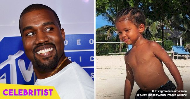 Kanye West steals hearts taking son Saint out to the baseball in adorable video