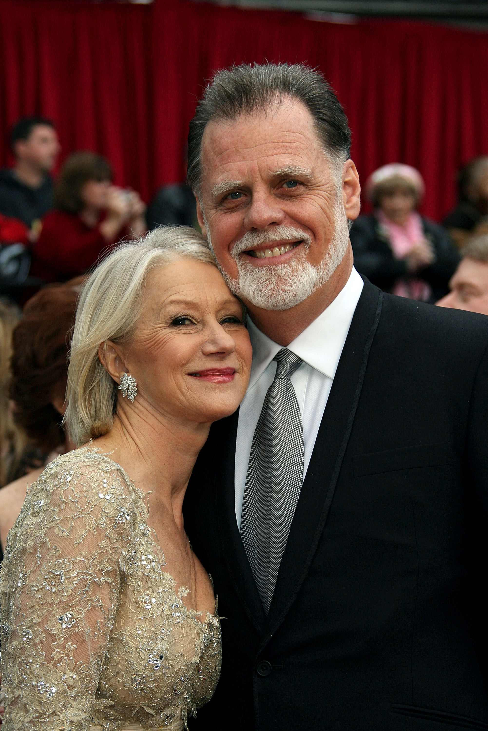 Dame Helen Mirren and husband Taylor Hackford attend the 79th Annual Academy Awards held at the Kodak Theatre, on February 25, 2007, in Hollywood, California. | Source: Getty Images