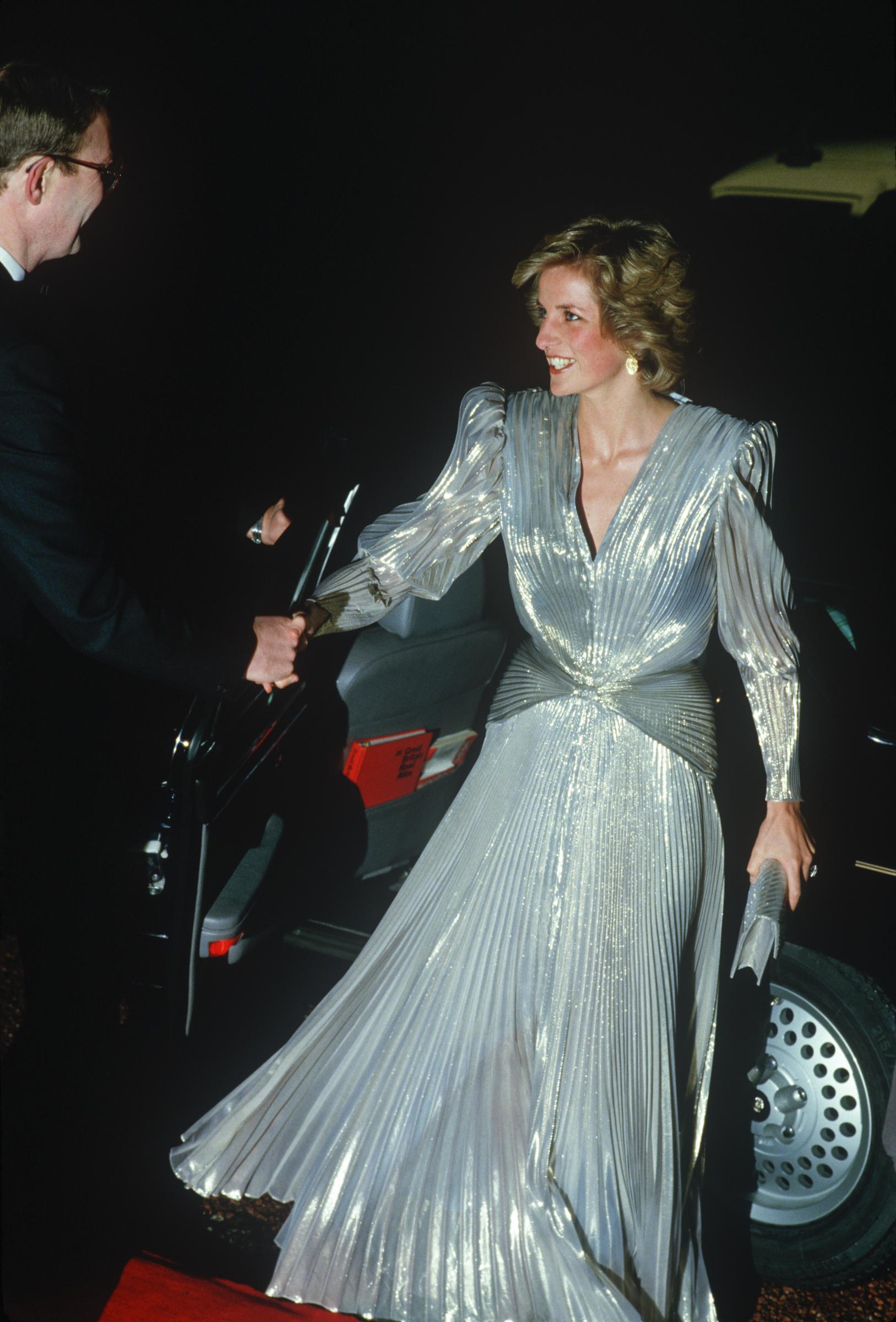 Princess Diana arrives at the Grosvenor House Hotel in London on March 26, 1985. | Source: Getty Images