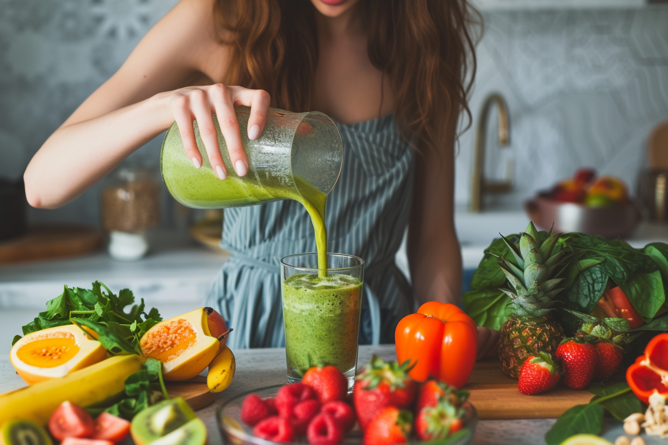 A person making a smoothie | Source: Midjourney