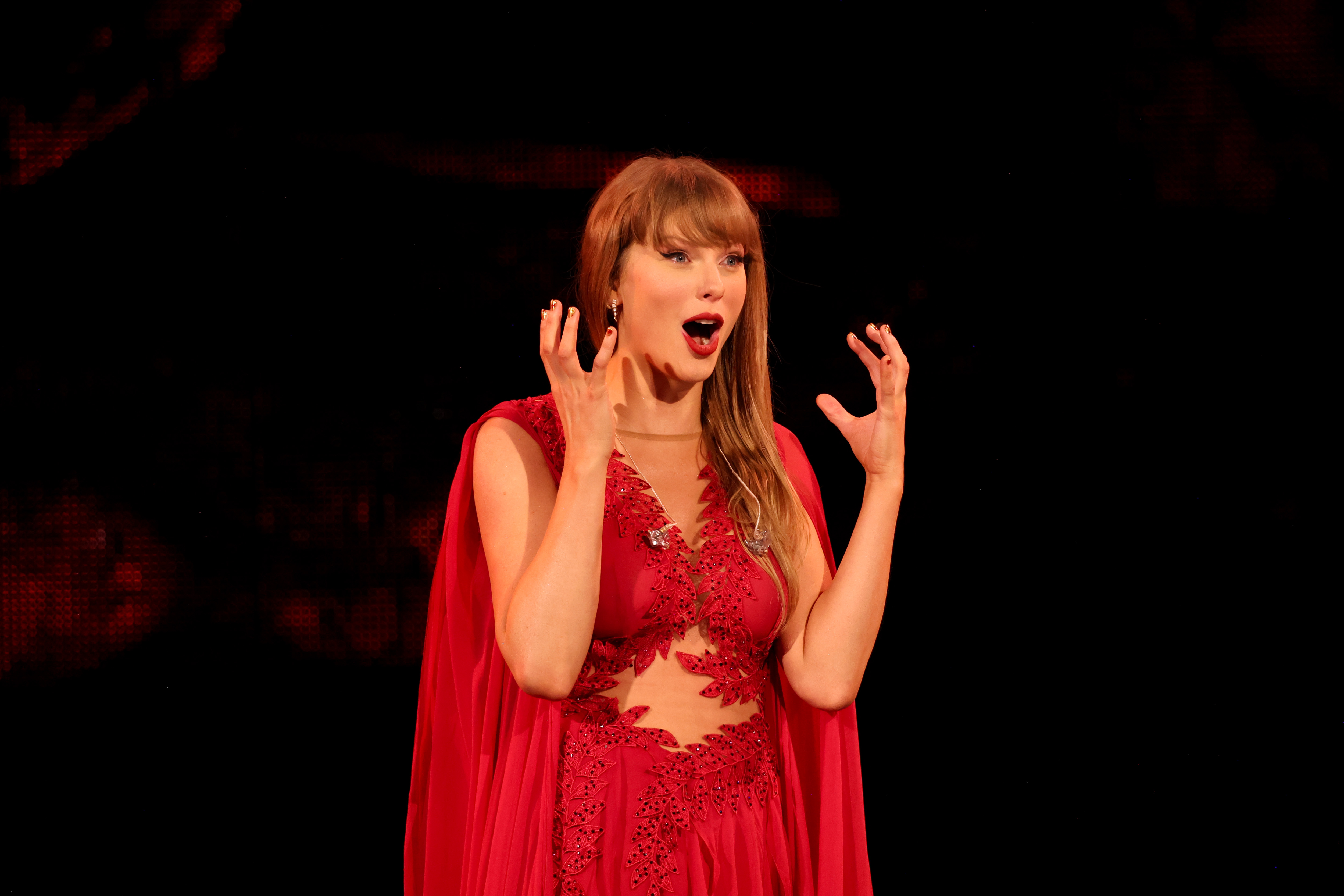 Taylor Swift performs at Lucas Oil Stadium in Indianapolis, Indiana, on November 1, 2024 | Source: Getty Images