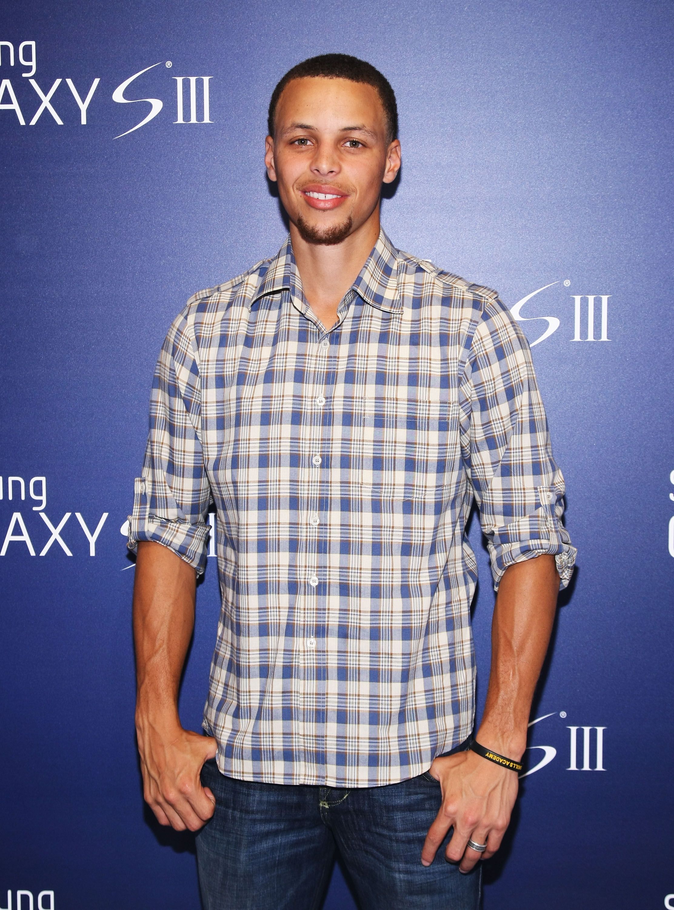 Stephen Curry at the Samsung Galaxy S III Launch hosted by Ashley Greene at Skylight Studios on June 20, 2012 in New York City. | Source: Getty Images