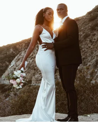 Kiara and Joel Brokenbrough posing on their wedding day, posted April 3, 2026. | Source: GoFundMe/Helping Joel and Jonah Through This Difficult Time