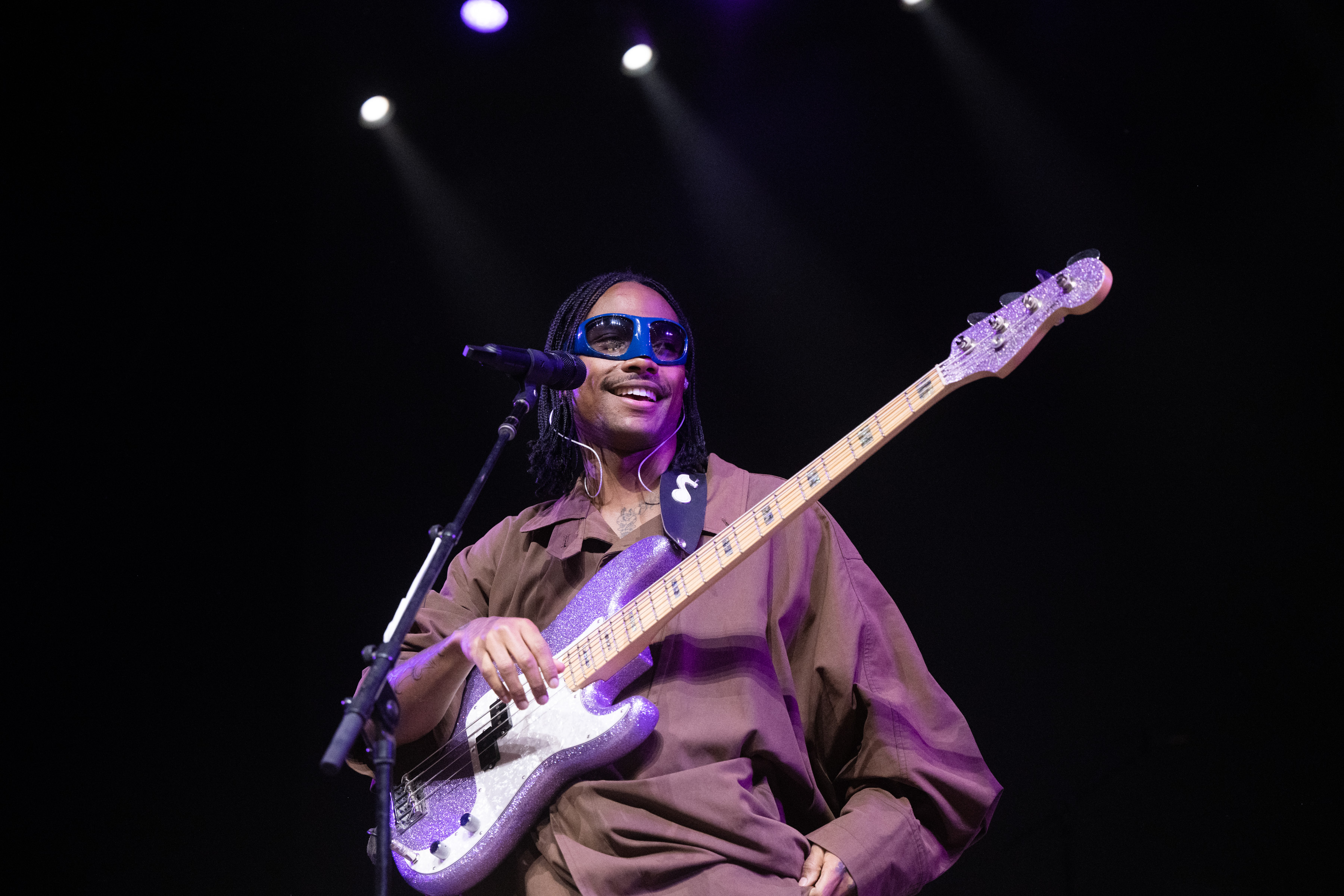 Steve Lacy is pictured during his performance on the Mojave Stage at Weekend 2, Day 2 of the 2022 Coachella Valley Music and Arts Festival on April 23, 2022, in Indio, California | Source: Getty Images