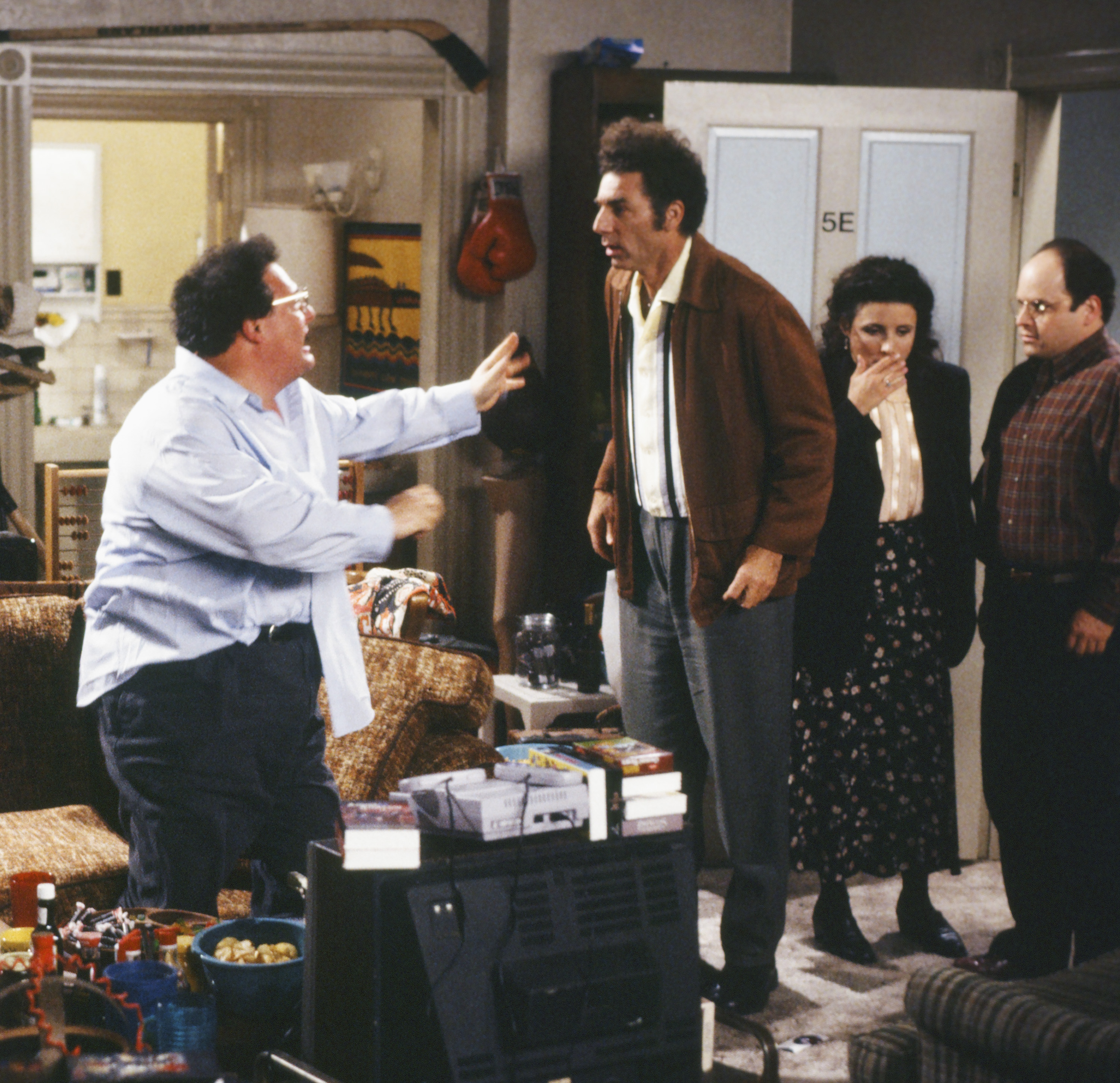 Wayne Knight as Newman, Michael Richards as Kramer, Julia Louis-Dreyfus as Elaine Benes, and Jason Alexander as George Costanza in "Seinfeld" | Source: Getty Images