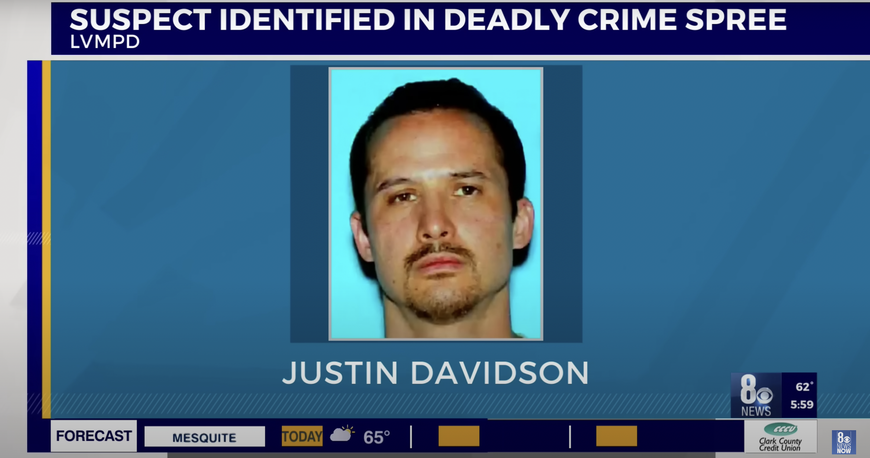 Justin Davidson, man who killed his mother and Jerry Lopez | Source: Youtube.com/@8NewsNowVegas