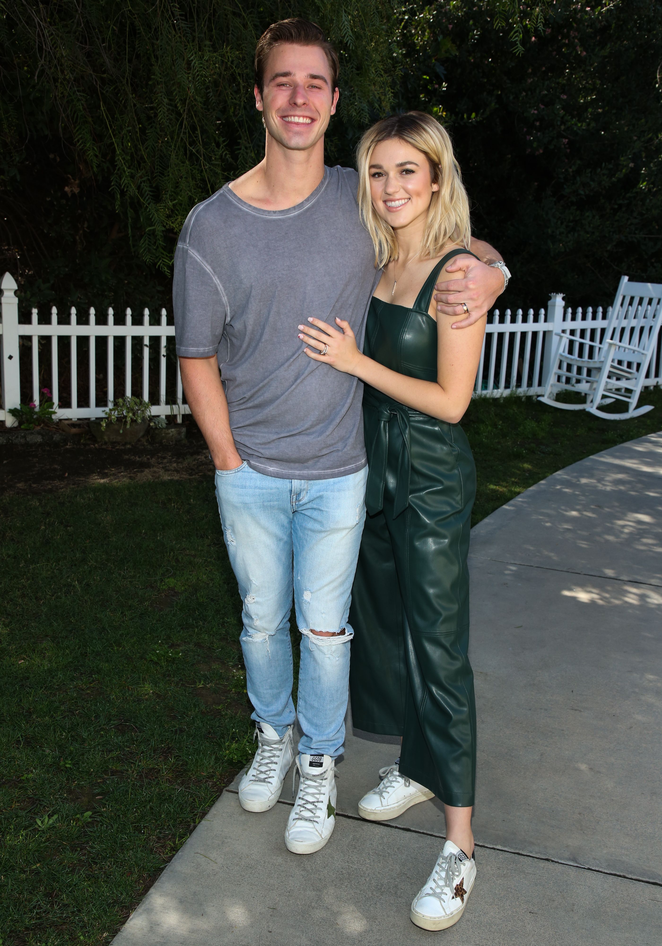 Actress Sadie Robertson and her Husband Christian Huff at Hallmark Channel's "Home & Family" at Universal Studios Hollywood on February 26, 2020 | Photo: Getty Images