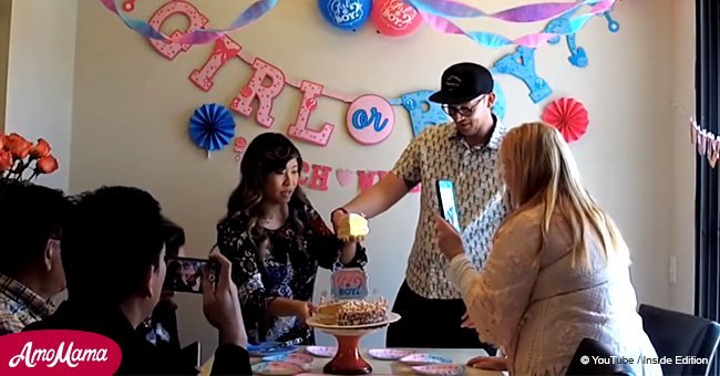 Relatives gathered at babyshower were surprisingly pranked by future parents