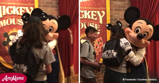 Mickey Mouse surprises two kids with emotional adoption announcement