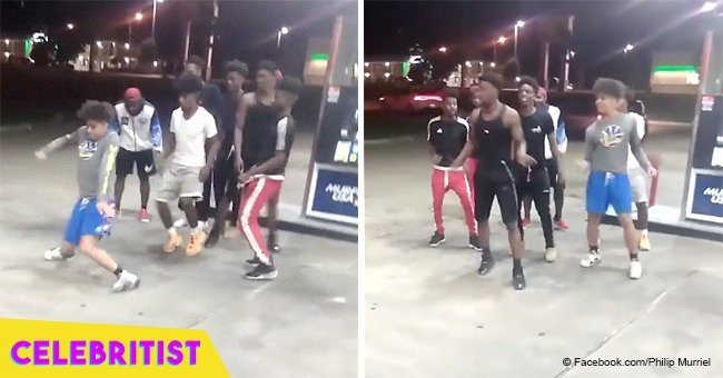 Teenagers show off epic dance moves at a gas station in viral video