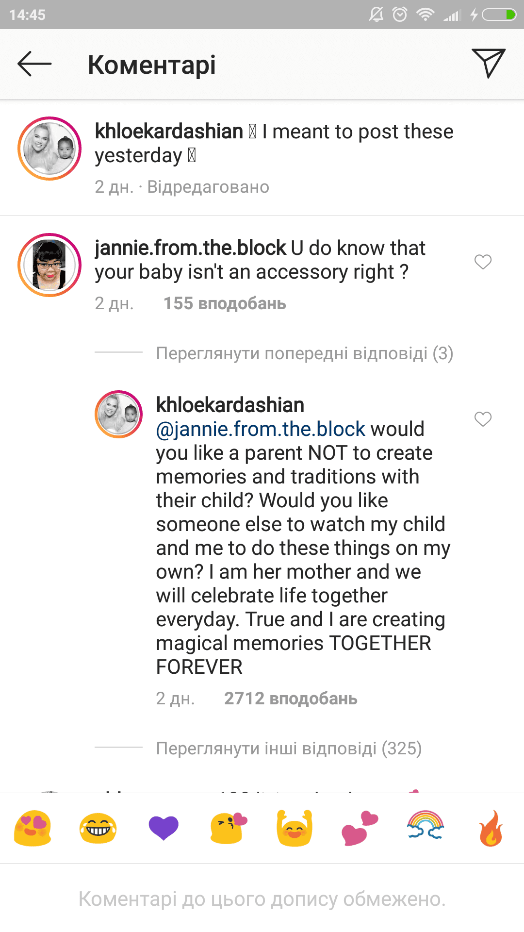 La respuesta de Khloe Kardashian en Instagram. | Foto: Instagram.com/KhloeKardashian La respuesta de Khloe Kardashian en Instagram. | Foto: Instagram.com/KhloeKardashian