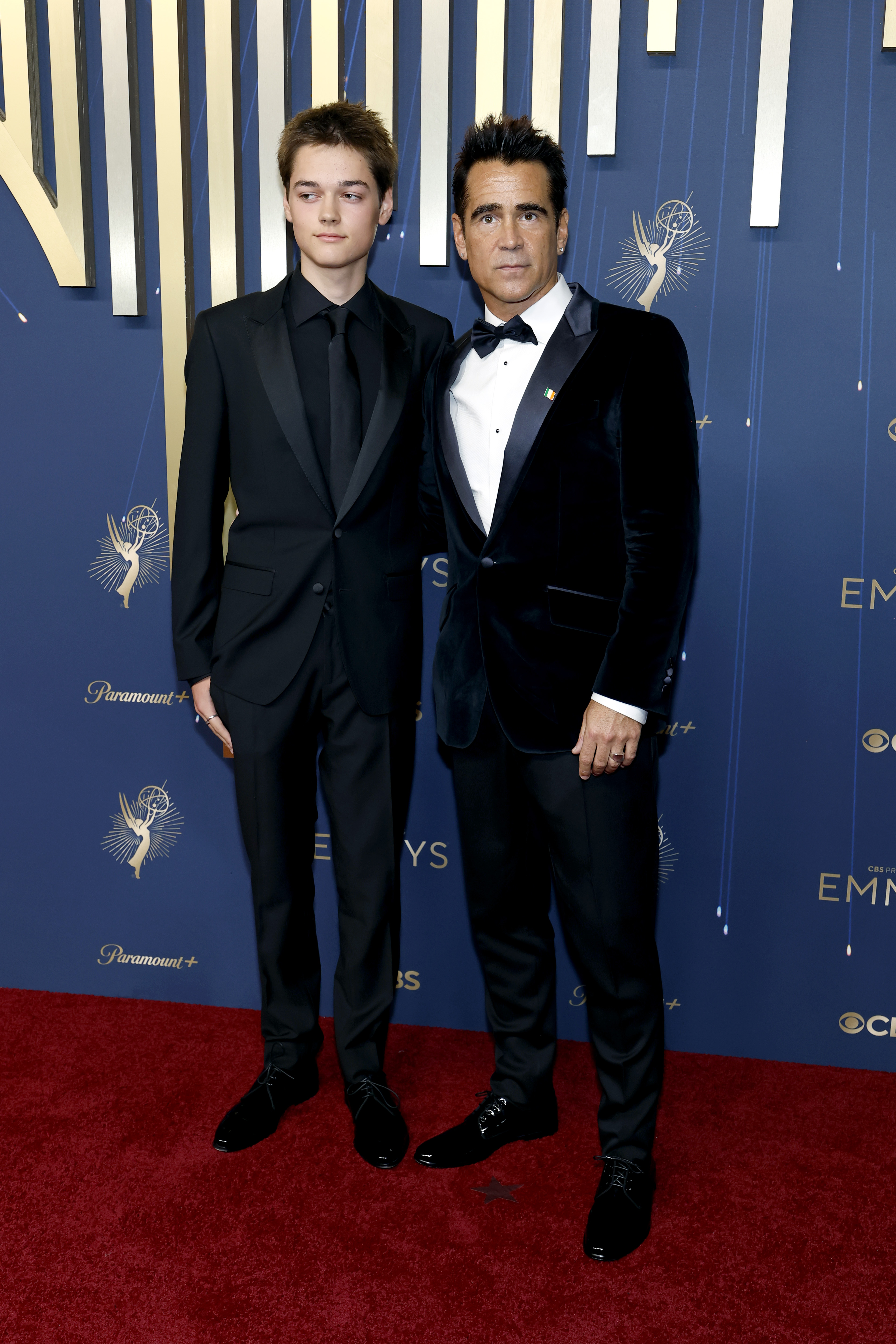 Colin Farrell and his son Henry attend the 77th Primetime Emmy Awards at Peacock Theater in Los Angeles, California on September 14, 2025 | Source: Getty Images