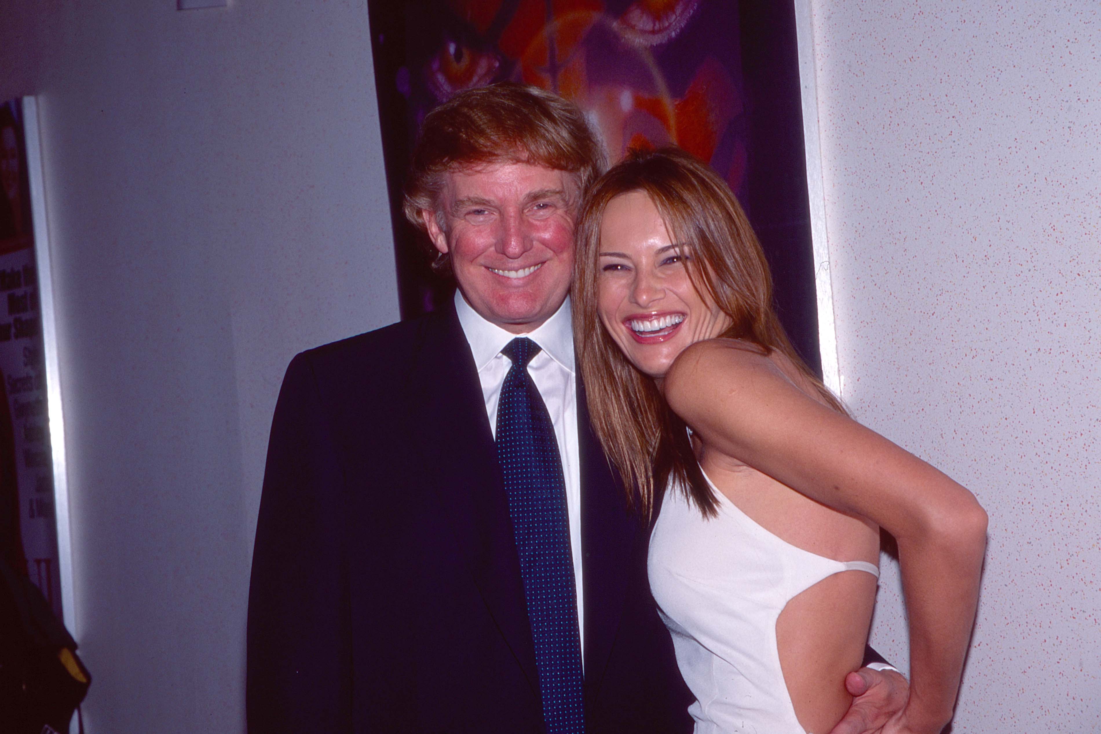 Donald Trump and Melania Knauss as they attend a premiere of "Star Wars: Episode I - the Phantom Menace," in New York on May 16, 1999 | Source: Getty Images