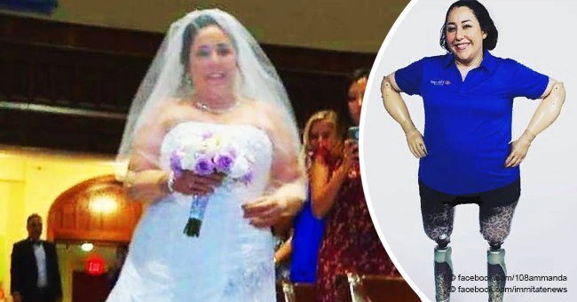 Bride surprises guests when she decides to walk down the aisle alone