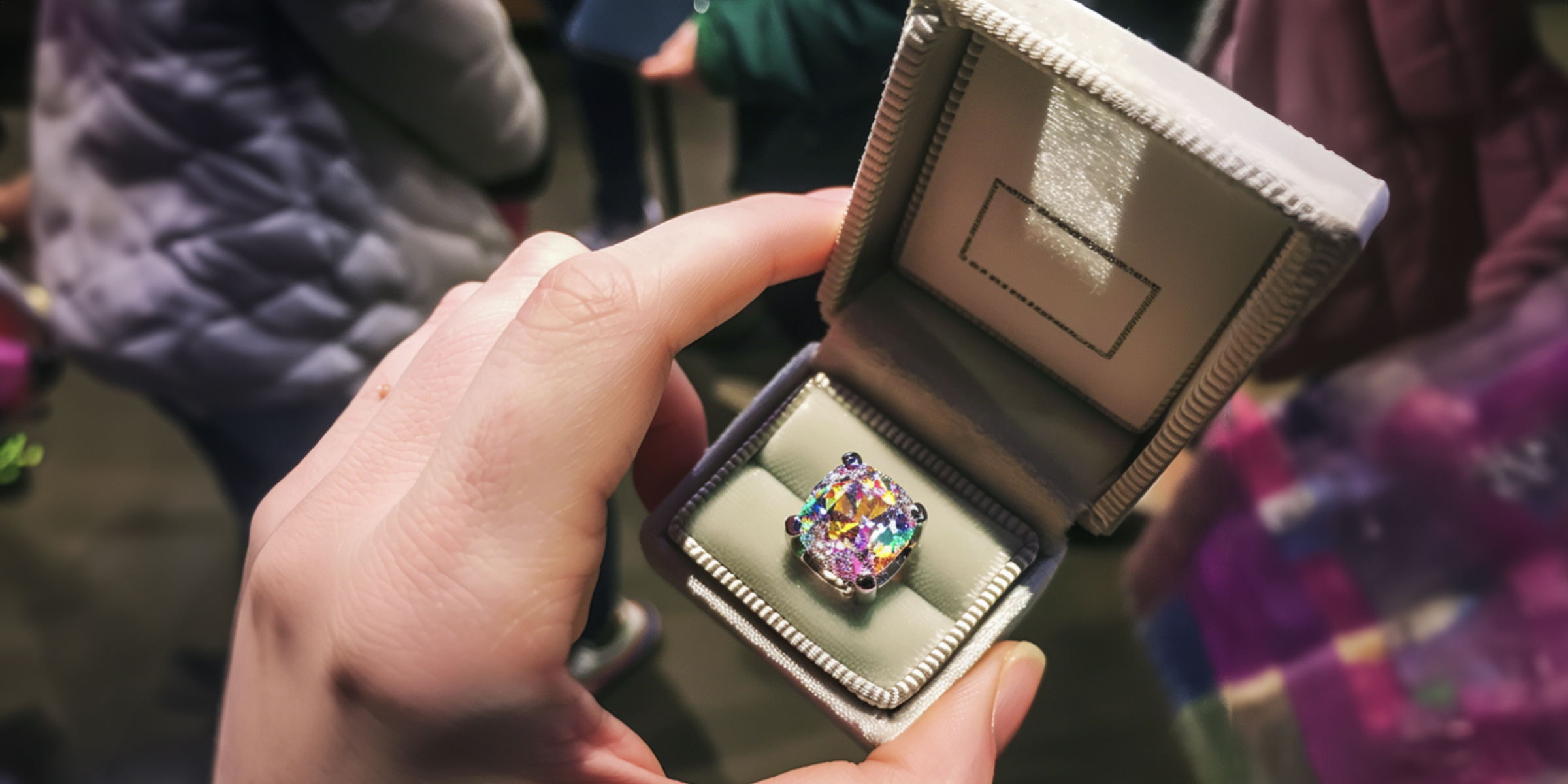 A person holding a ring in a velvet box | Source: AmoMama