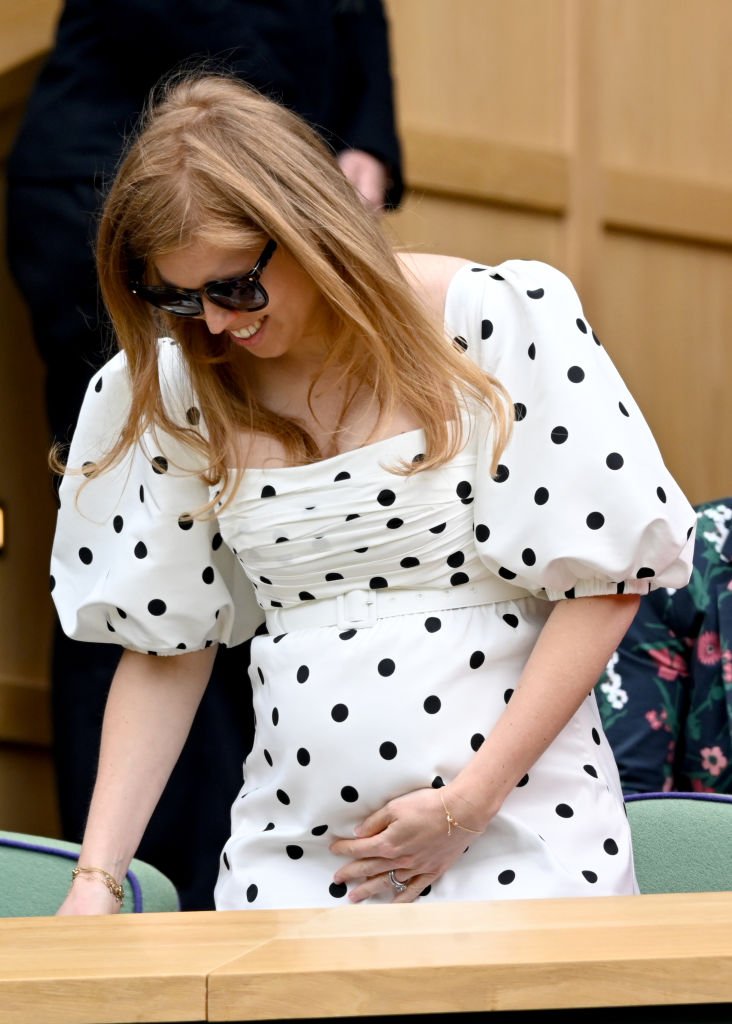  Princess Beatrice, Mrs Edoardo Mapelli Mozzi attends Wimbledon Championships Tennis Tournament at All England Lawn Tennis and Croquet Club on July 08, 2021 in London, England. | Source: Getty Images