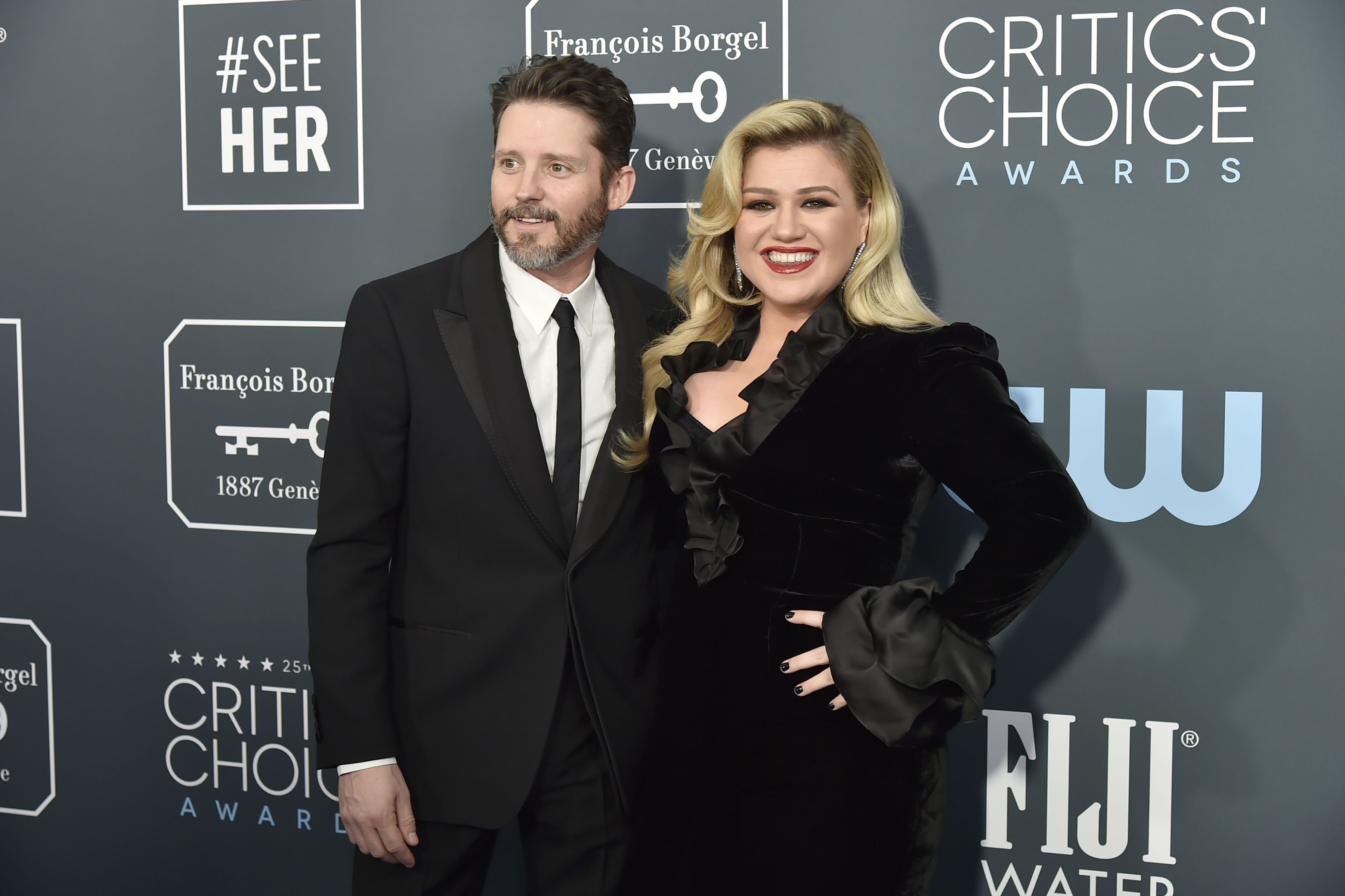 Brandon Blackstock and Kelly Clarkson attend the 25th Annual Critics' Choice Awards at Barker Hangar on January 12, 2020 in Santa Monica, California. | Photo: Getty Images
