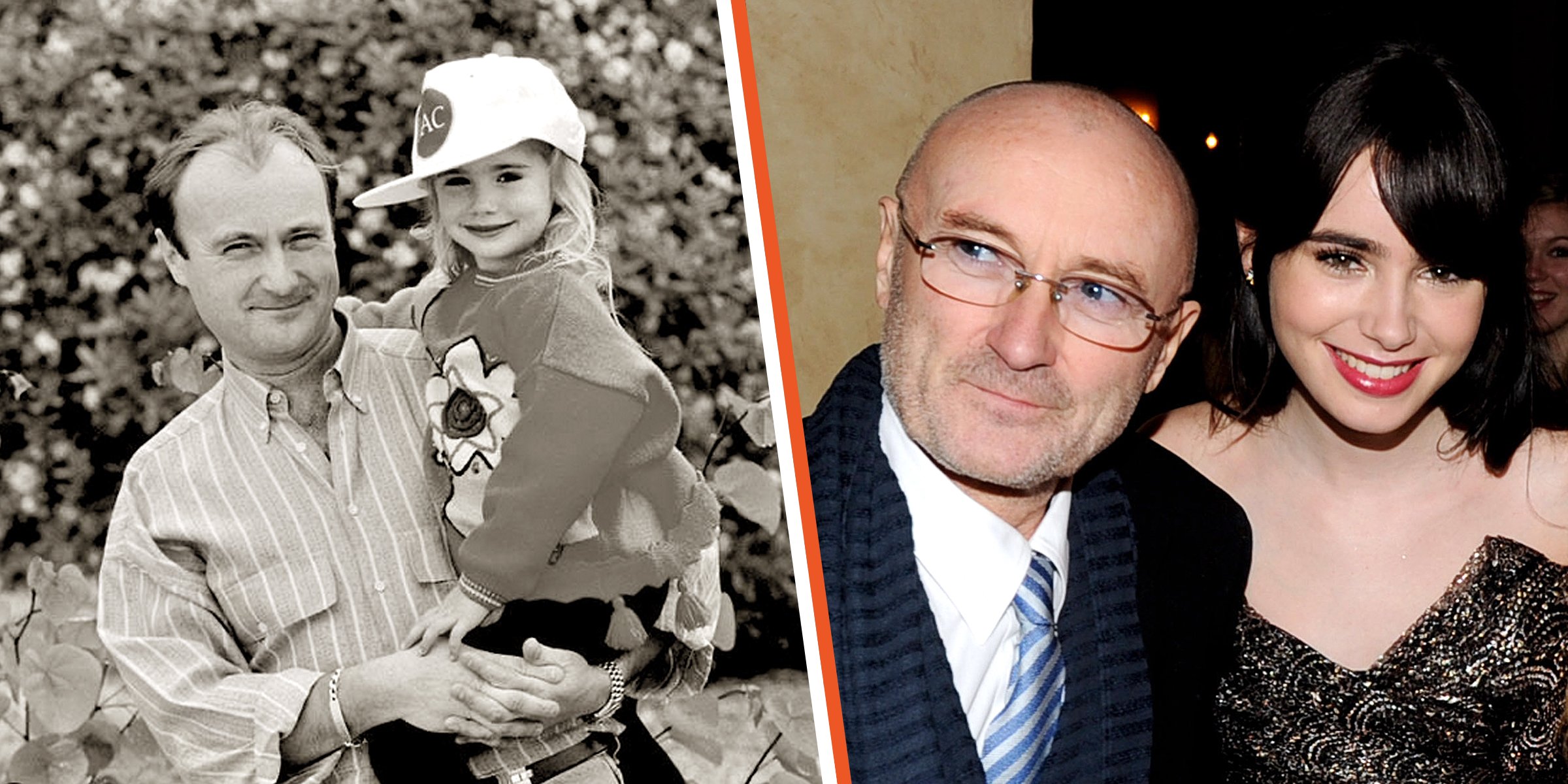 Phill Collins and his daughter Lily Collins. | Source: instagram.com/lilyjcollins|  Getty Images