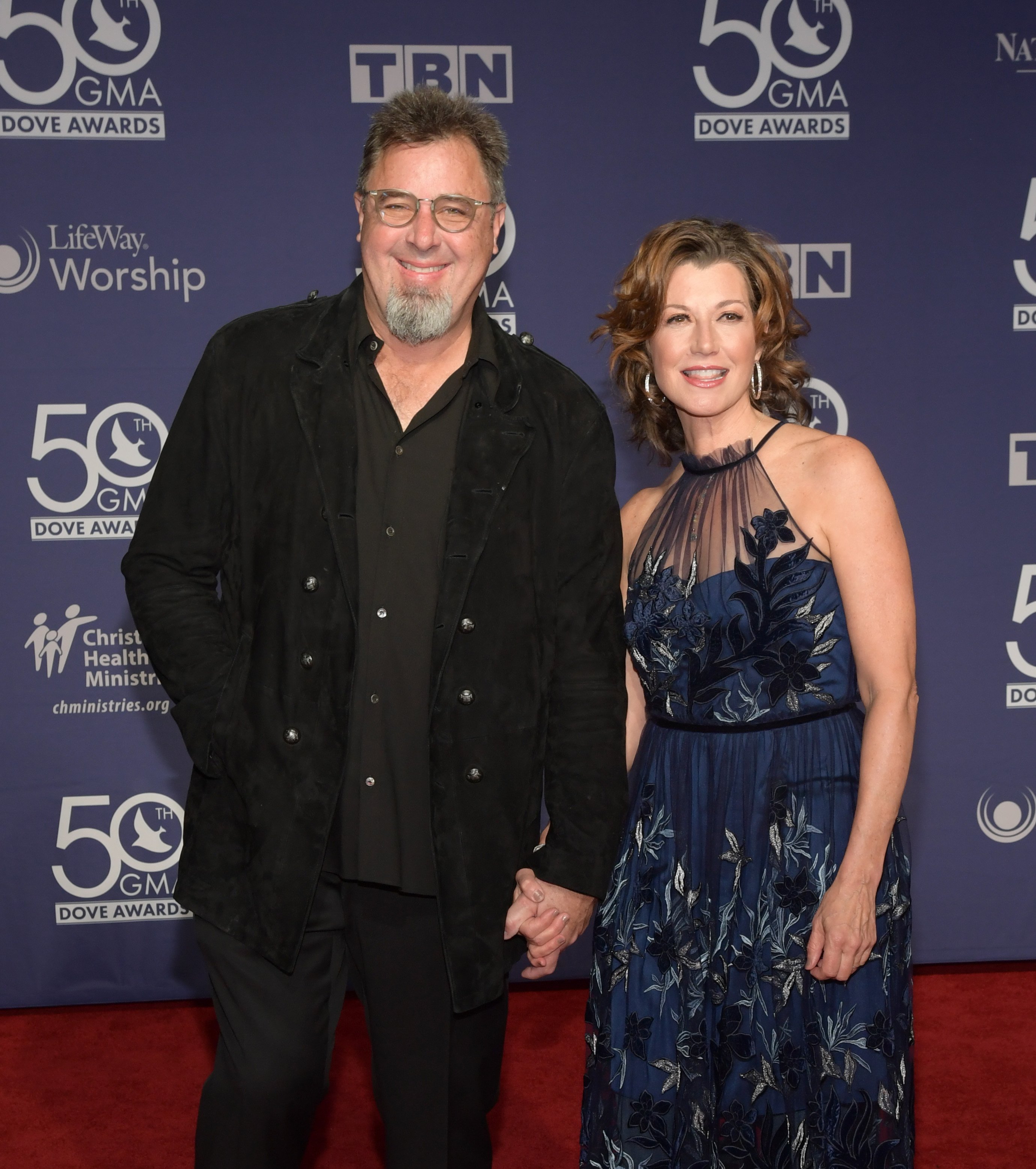 Vince Gill and Amy Grant at the 50th Annual GMA Dove Awards on October 15, 2019 | Source: Getty Images