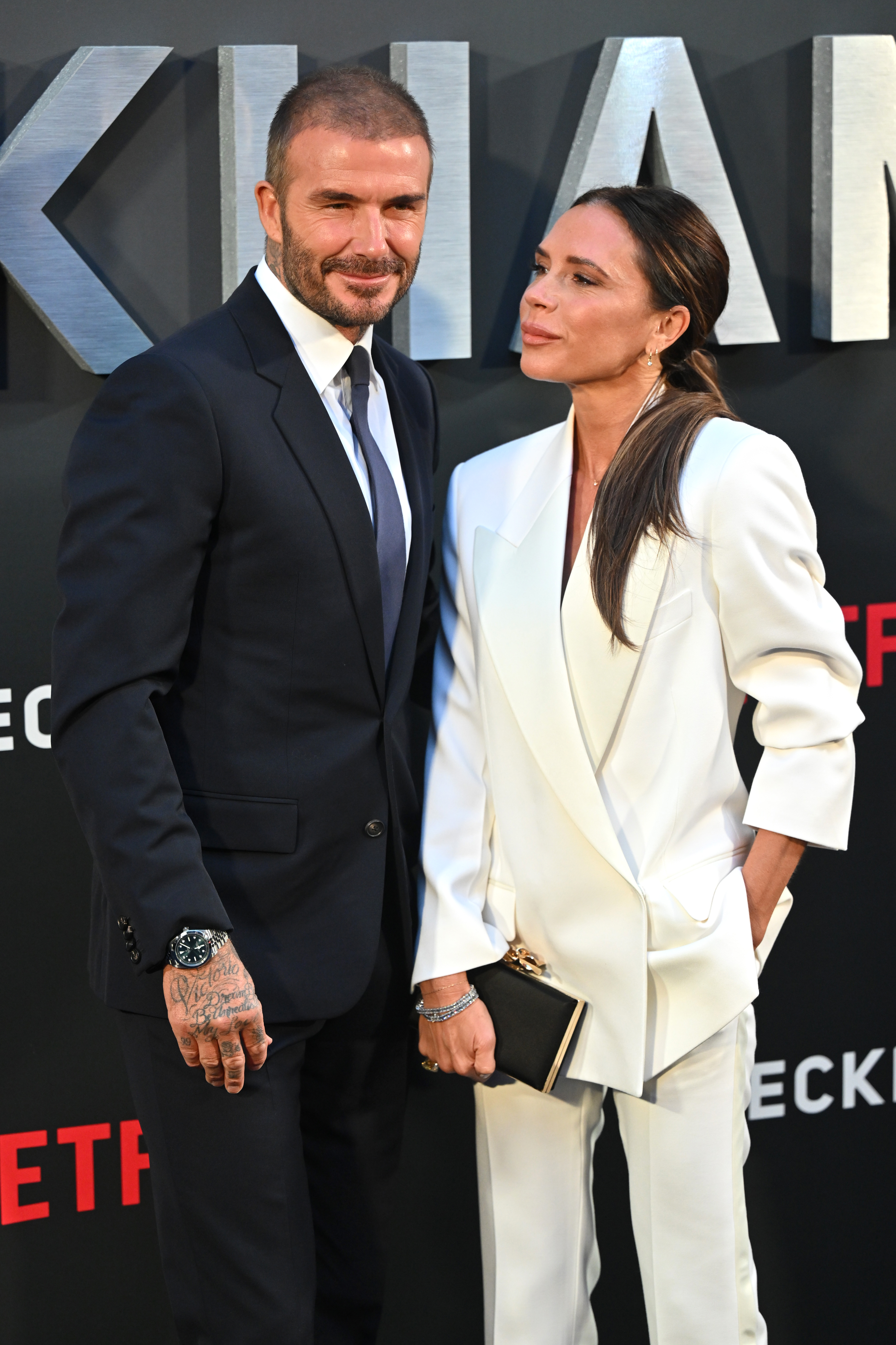 David Beckham and Victoria Beckham at the "Beckham" Premiere in London, England on October 03, 2023 | Source: Getty Images
