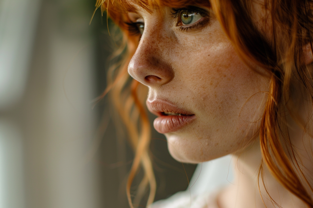 Close-up of a woman's face | Source: Midjourney