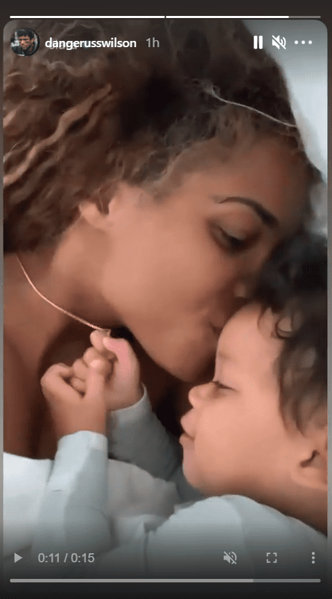 A screenshot of Ciara kissing her son Win on Instagram | Photo: Instagram/dangerusswilson