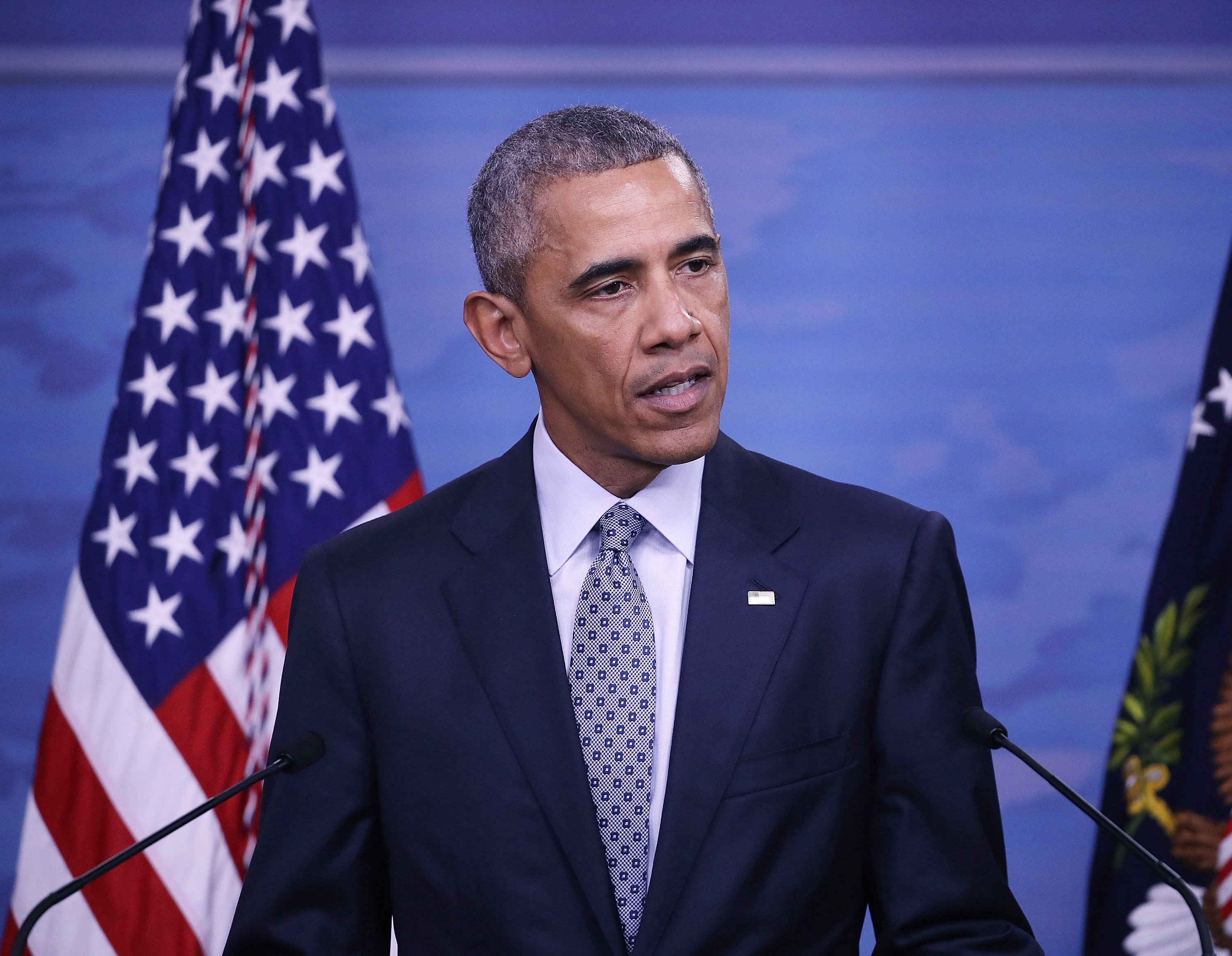 President Barack Obama hosts a press conference at the Pentagon in Washington on August 4, 2016 | Photo: Getty Images