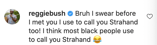Former NFL player Reggie Bush's comment on Michael Strahan's photo. | Source: Instagram/michaelstrahan