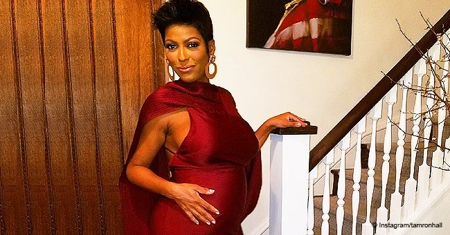 Tamron Hall Shows off Growing Baby Bump in a Cranberry-Red Silk Gown: 'A Few More Weeks to Go!'