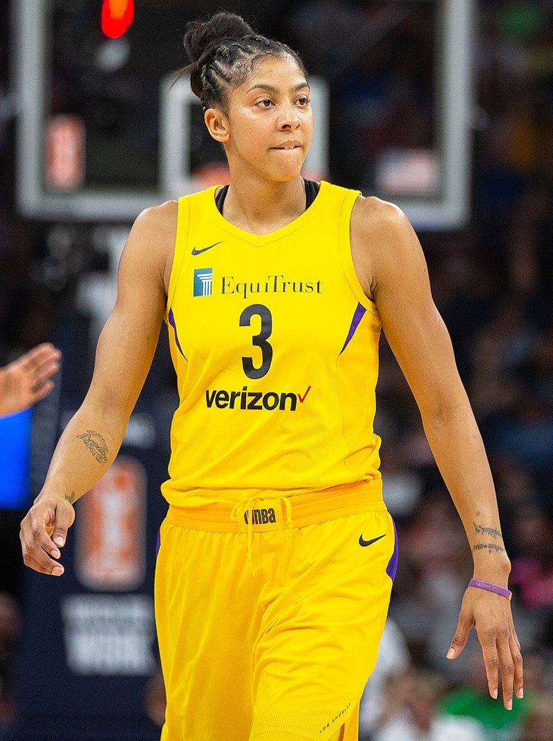 Los Angeles Sparks player Candace Parker during a game against the Minnesota Lynx in 2018 | Source: Wikipedia  