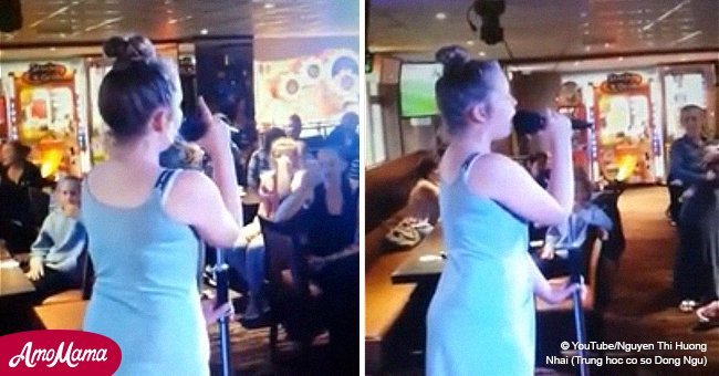 Young old girl blows crowd away with her rendition of Whitney Houston's iconic song