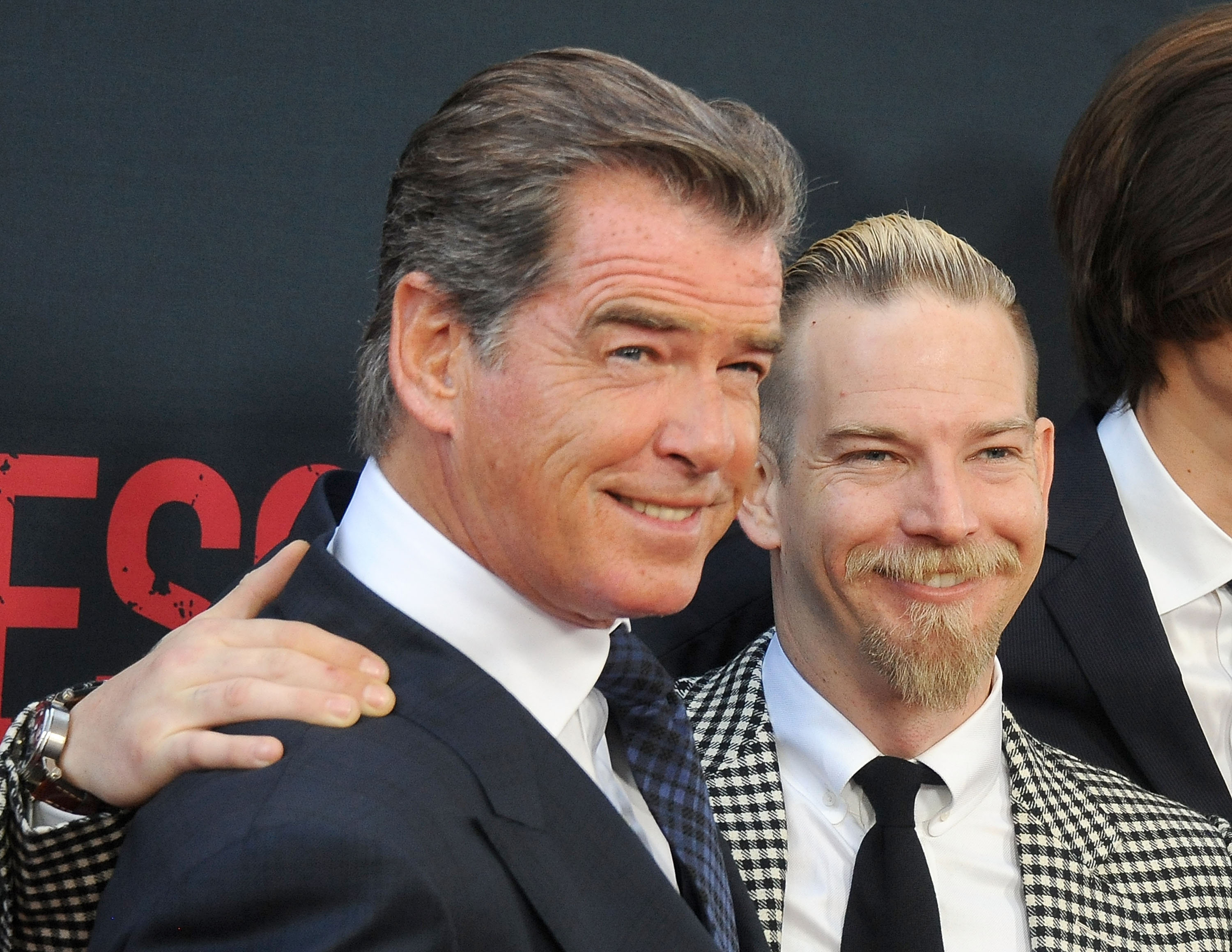 Pierce and Sean Brosnan during the premiere of "No Escape" on August 17, 2015 in Los Angeles, California | Source: Getty Images