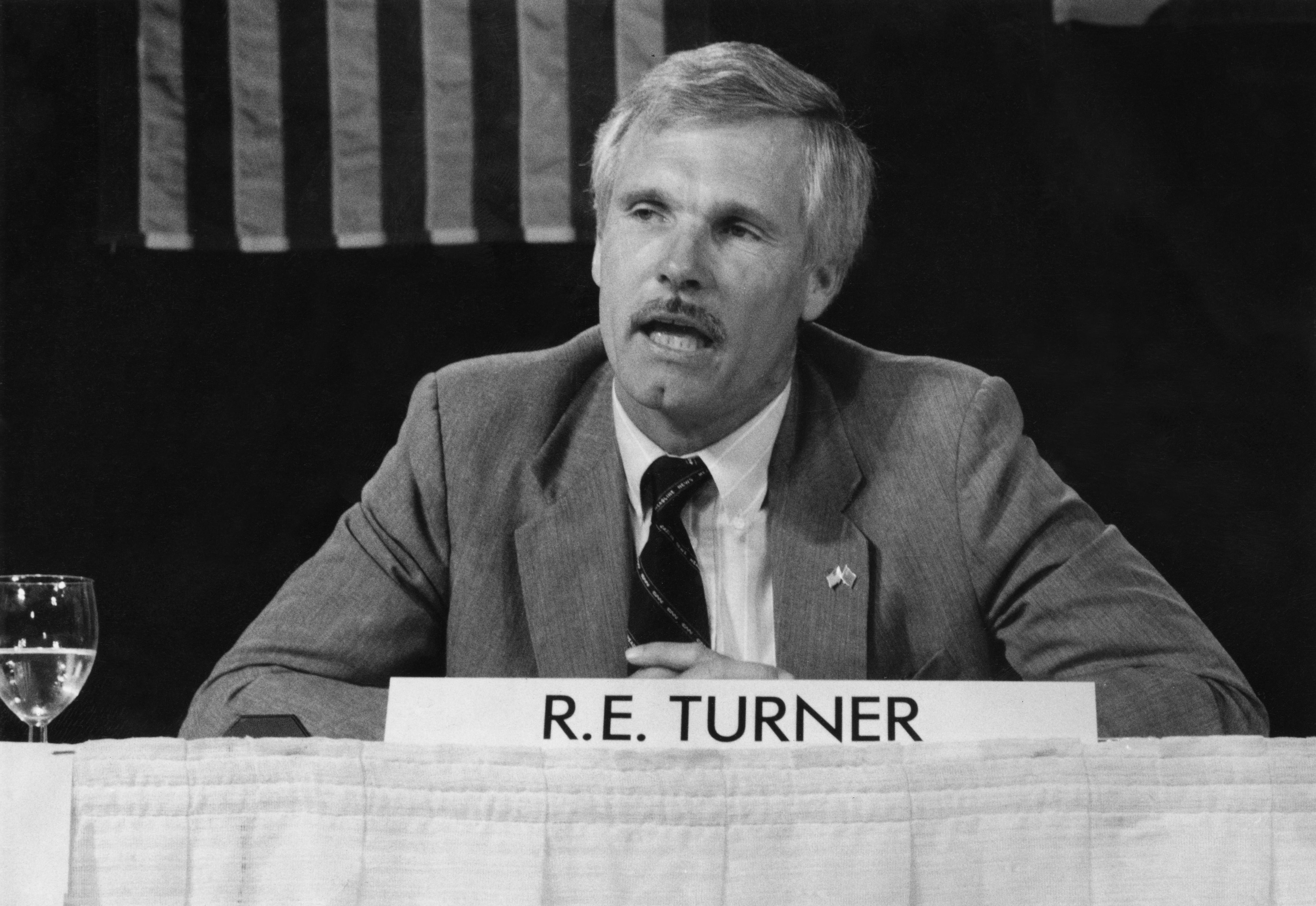 Ted Turner at a meeting, circa 1980 | Source: Getty Images