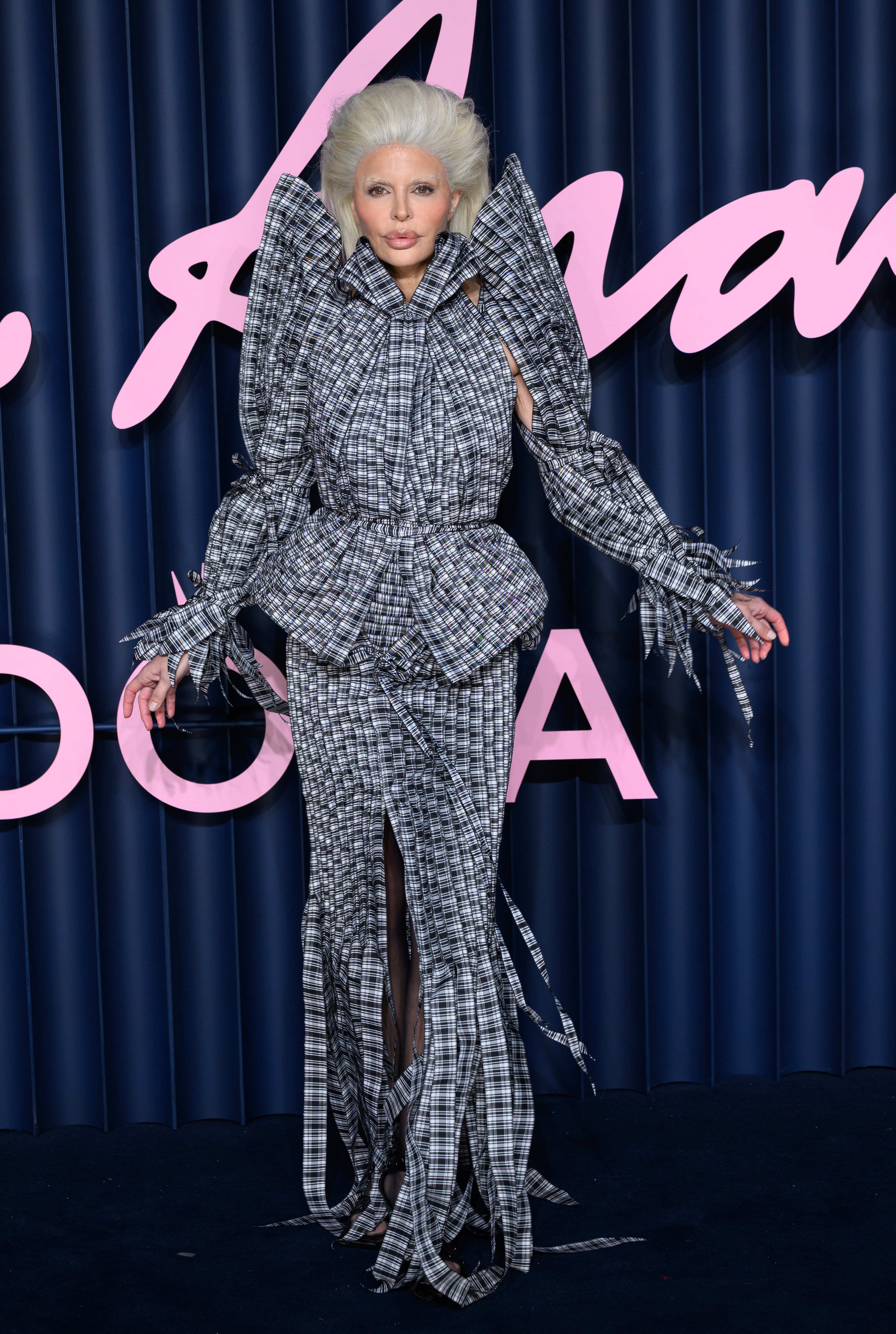 Lisa Rinna wears a stunning black-and-white plaid garment to the event. | Source: Getty Images