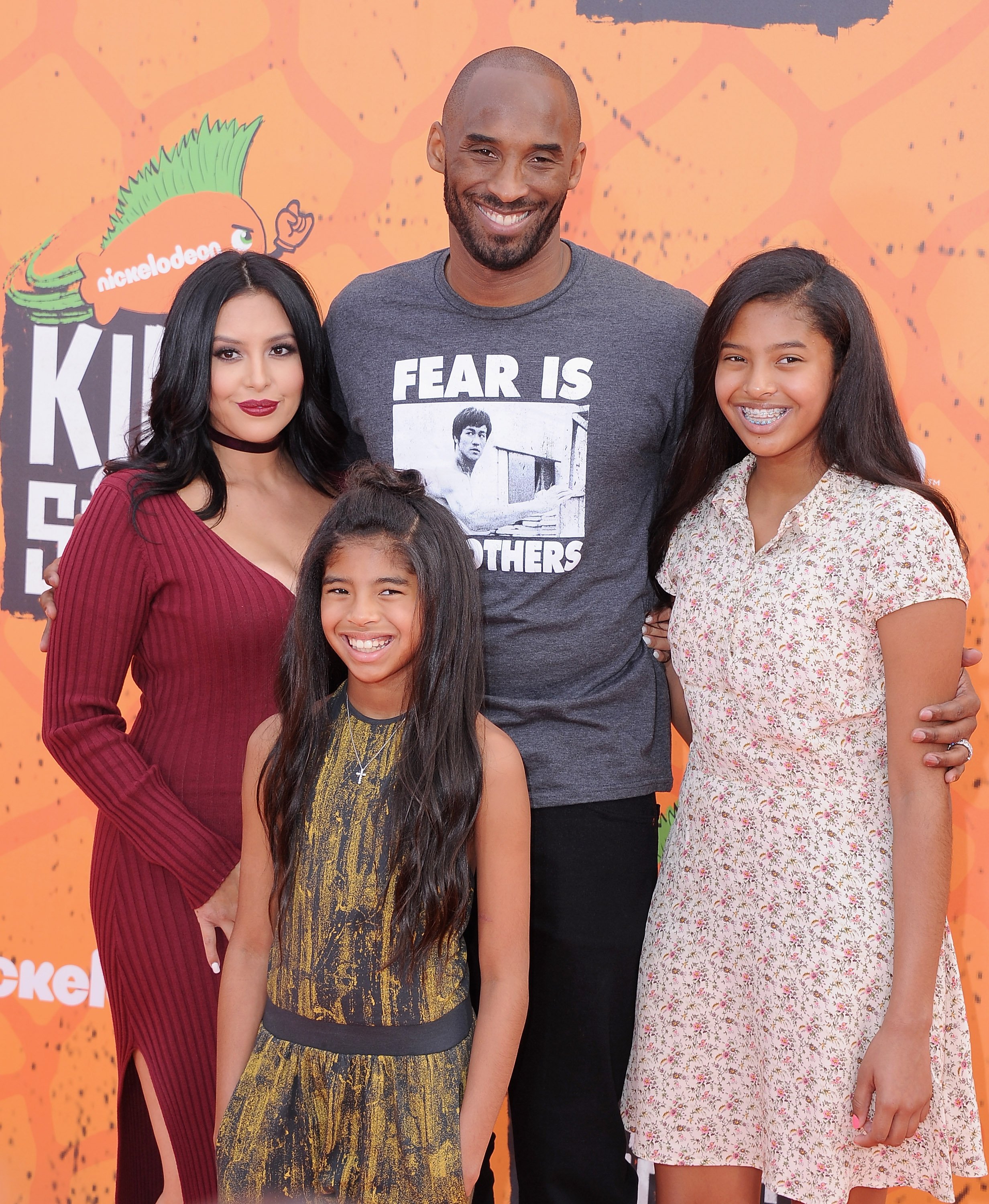  Kobe Bryant and his wife, Vanessa, along with their daughters, Gianna and Natalia, at Nickelodeon Kids' Choice Sports Awards on July 14, 2016. | Source: Getty Images